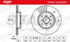 STARK RECAMBIOS SKBD0022905 - BRAKE DISC