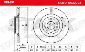 STARK RECAMBIOS SKBD0022923 - BRAKE DISC