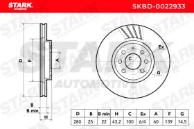 STARK RECAMBIOS SKBD0022933 - BRAKE DISC