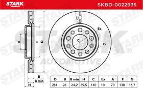 STARK RECAMBIOS SKBD0022935 - BRAKE DISC