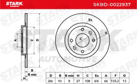 STARK RECAMBIOS SKBD0022937 - BRAKE DISC