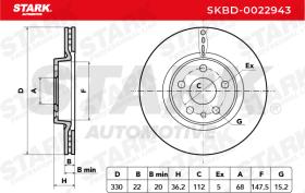 STARK RECAMBIOS SKBD0022943 - BRAKE DISC