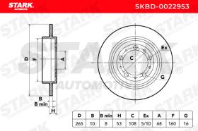 STARK RECAMBIOS SKBD0022953 - BRAKE DISC