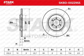 STARK RECAMBIOS SKBD0022955 - BRAKE DISC