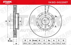 STARK RECAMBIOS SKBD0022957 - BRAKE DISC