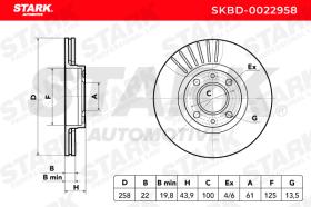 STARK RECAMBIOS SKBD0022958 - BRAKE DISC