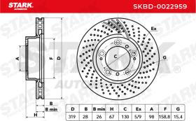 STARK RECAMBIOS SKBD0022959 - BRAKE DISC