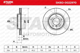 STARK RECAMBIOS SKBD0022970 - BRAKE DISC