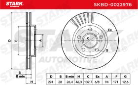 STARK RECAMBIOS SKBD0022976 - BRAKE DISC