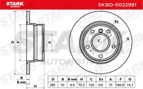 STARK RECAMBIOS SKBD0022991 - BRAKE DISC