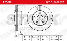 STARK RECAMBIOS SKBD0022997 - BRAKE DISC