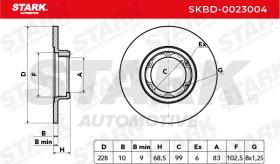 STARK RECAMBIOS SKBD0023004 - BRAKE DISC