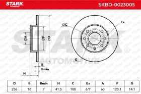 STARK RECAMBIOS SKBD0023005 - BRAKE DISC