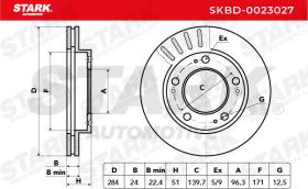 STARK RECAMBIOS SKBD0023027 - BRAKE DISC