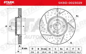 STARK RECAMBIOS SKBD0023029 - BRAKE DISC