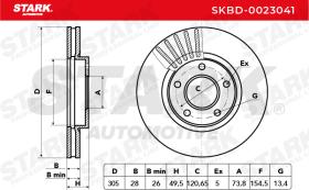 STARK RECAMBIOS SKBD0023041 - BRAKE DISC