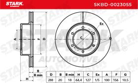 STARK RECAMBIOS SKBD0023055 - BRAKE DISC