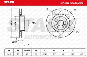 STARK RECAMBIOS SKBD0023059 - BRAKE DISC