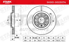 STARK RECAMBIOS SKBD0023074 - BRAKE DISC