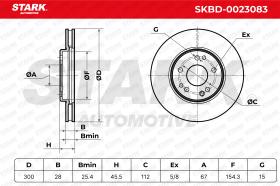 STARK RECAMBIOS SKBD0023083 - BRAKE DISC