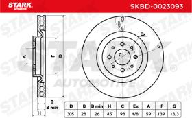 STARK RECAMBIOS SKBD0023093 - BRAKE DISC