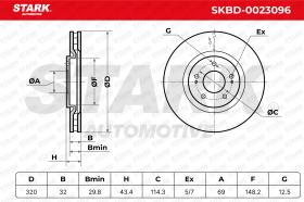 STARK RECAMBIOS SKBD0023096 - BRAKE DISC