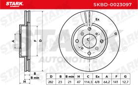 STARK RECAMBIOS SKBD0023097 - BRAKE DISC