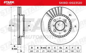 STARK RECAMBIOS SKBD0023120 - BRAKE DISC