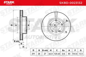 STARK RECAMBIOS SKBD0023132 - BRAKE DISC