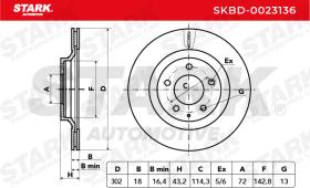 STARK RECAMBIOS SKBD0023136 - BRAKE DISC