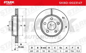 STARK RECAMBIOS SKBD0023147 - BRAKE DISC