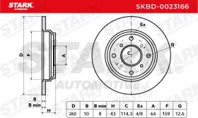 STARK RECAMBIOS SKBD0023166 - BRAKE DISC