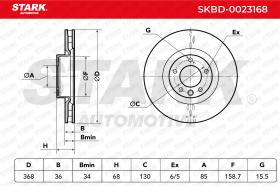 STARK RECAMBIOS SKBD0023168 - BRAKE DISC