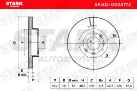 STARK RECAMBIOS SKBD0023172 - BRAKE DISC