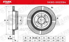 STARK RECAMBIOS SKBD0023194 - BRAKE DISC