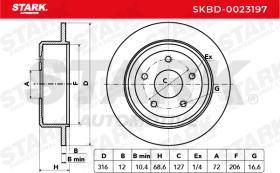 STARK RECAMBIOS SKBD0023197 - BRAKE DISC