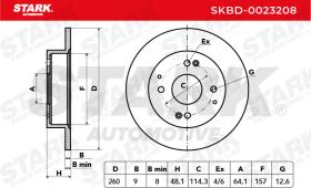 STARK RECAMBIOS SKBD0023208 - BRAKE DISC