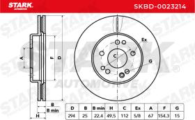 STARK RECAMBIOS SKBD0023214 - BRAKE DISC