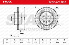 STARK RECAMBIOS SKBD0023226 - BRAKE DISC