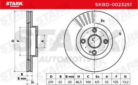 STARK RECAMBIOS SKBD0023251 - BRAKE DISC