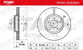 STARK RECAMBIOS SKBD0023262 - BRAKE DISC