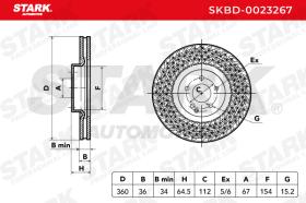 STARK RECAMBIOS SKBD0023267 - BRAKE DISC