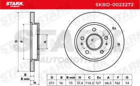 STARK RECAMBIOS SKBD0023272 - BRAKE DISC