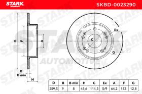 STARK RECAMBIOS SKBD0023290 - BRAKE DISC