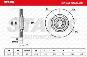 STARK RECAMBIOS SKBD0023291 - BRAKE DISC