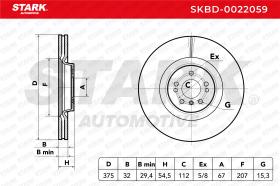 STARK RECAMBIOS SKBD0022059 - BRAKE DISC