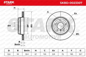 STARK RECAMBIOS SKBD0023307 - BRAKE DISC