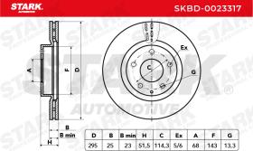 STARK RECAMBIOS SKBD0023317 - BRAKE DISC