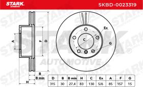 STARK RECAMBIOS SKBD0023319 - BRAKE DISC