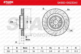 STARK RECAMBIOS SKBD0023341 - BRAKE DISC